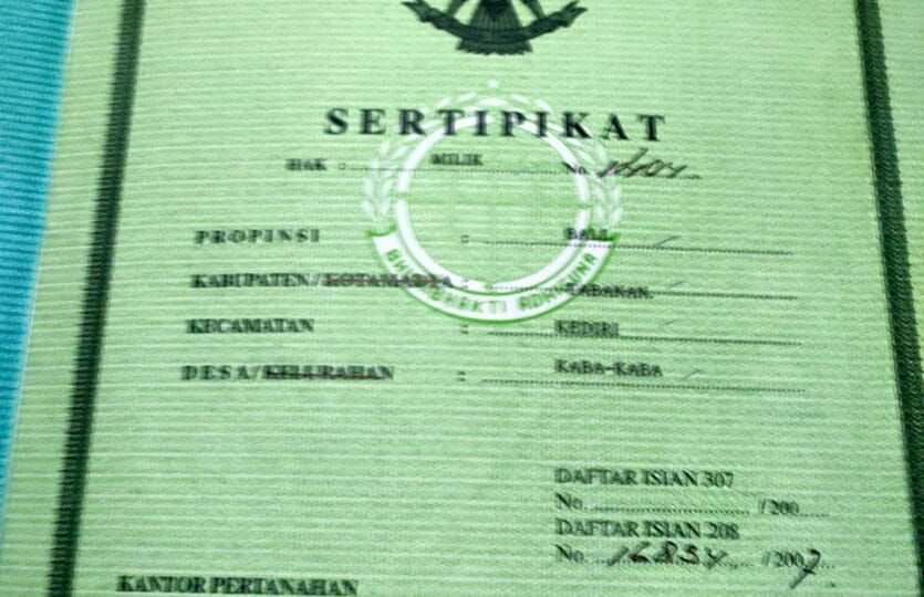 Dijual tanah di Kaba-kaba