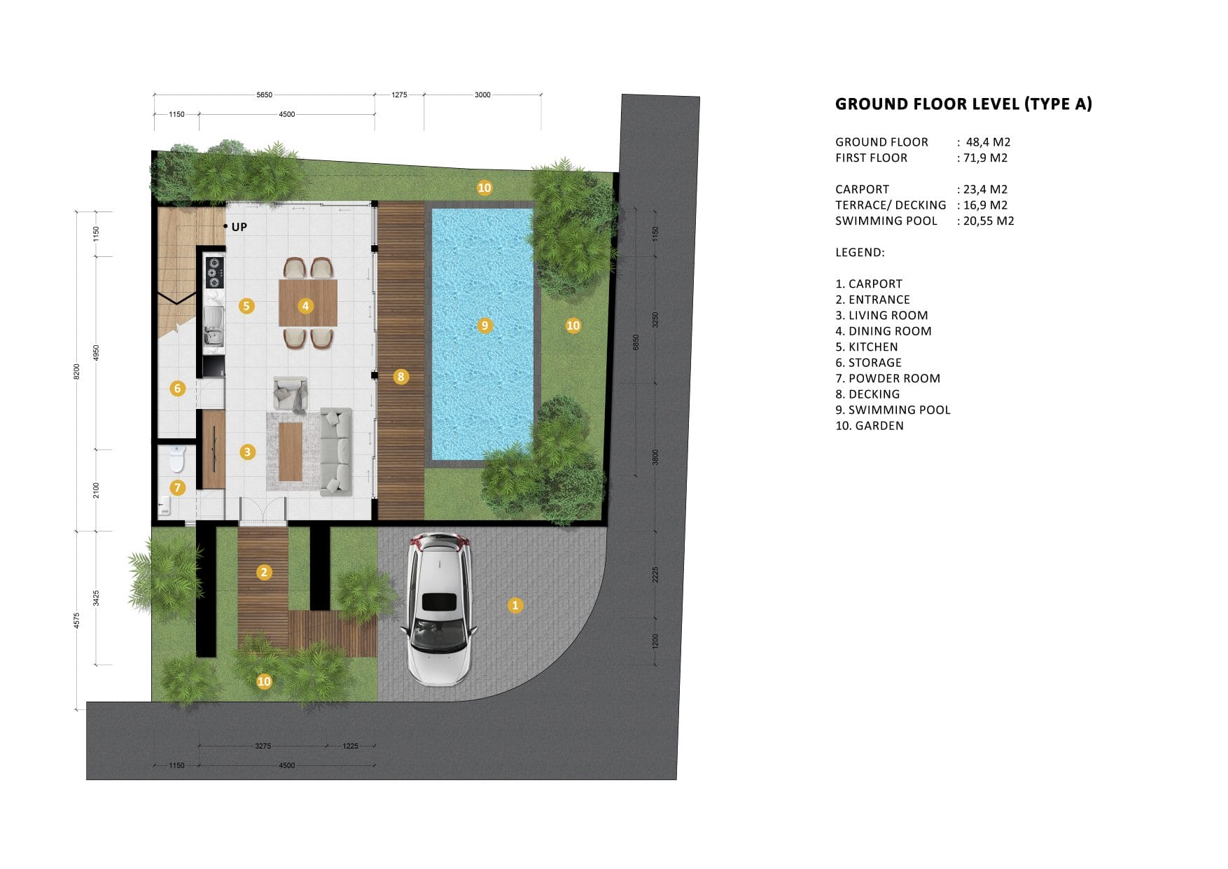 Ploor plan villa A 