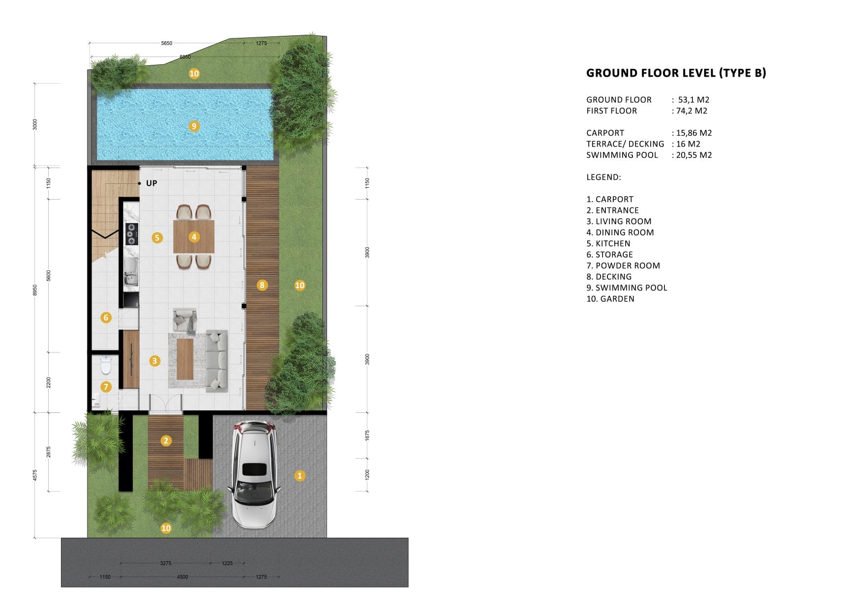 Floor plan villa B